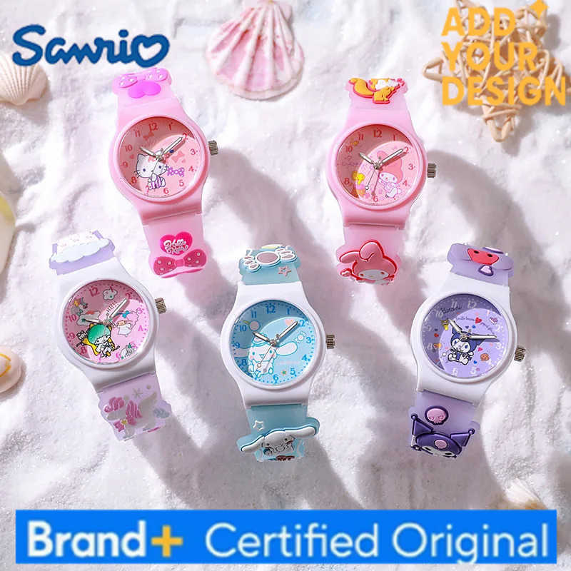 Sanrio Summer Kt Cat Watch Kawaii Anime Peripherals Cinnamoroll Hello Kitty Kuromi Cute Surprise Fashion Kid Exquisite Watch Toy Gifts H251223