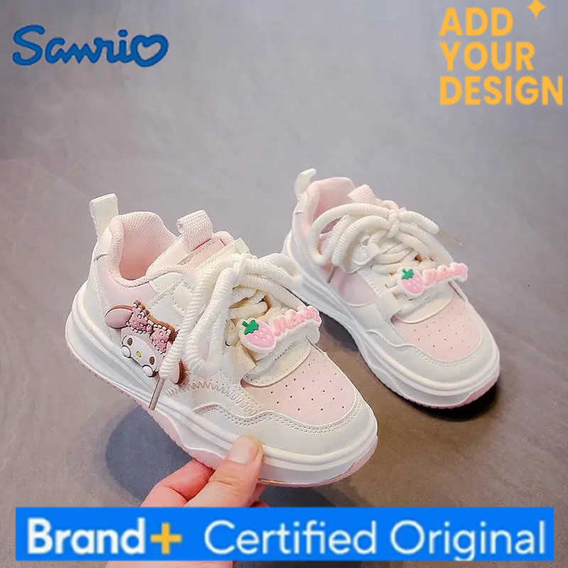 Sanrio Anime Cartoon Kawaii Girls Shoes Kuromi Spring and Autumn New Sports Casual White Shoes Fashionable Sweet Comfortable H251223