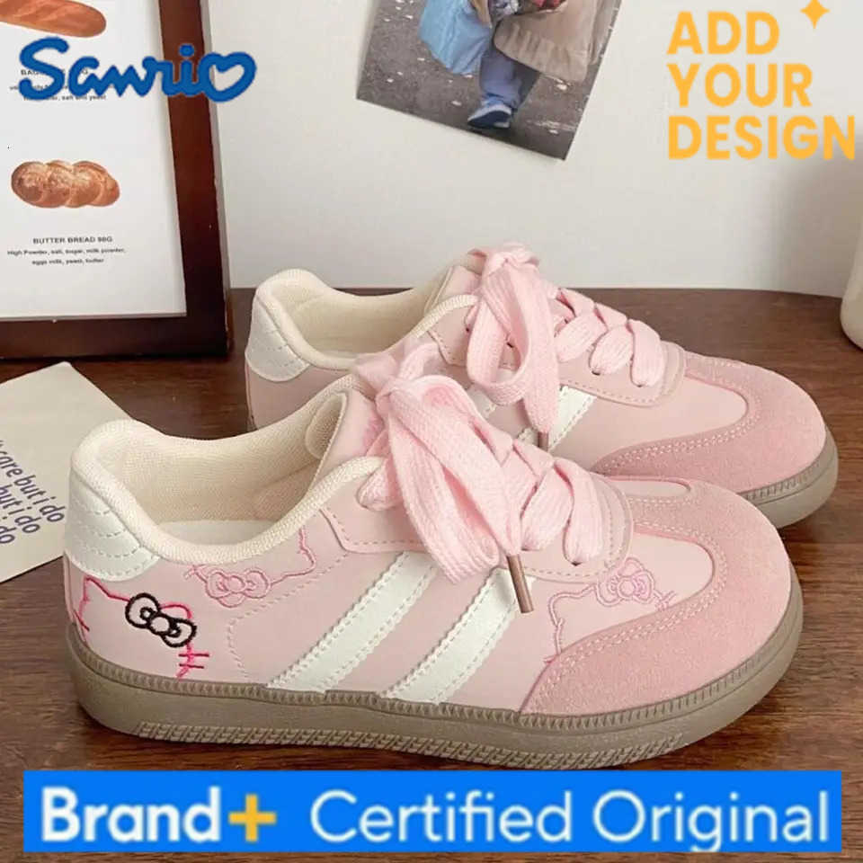 Sanrio 2025 Anime Girls Leisure Shoes Hello Kitty Cute Kawaii Cartoon Embroidery Sports Shoes Cute Thick Soled Shoes Student Shoes H251223