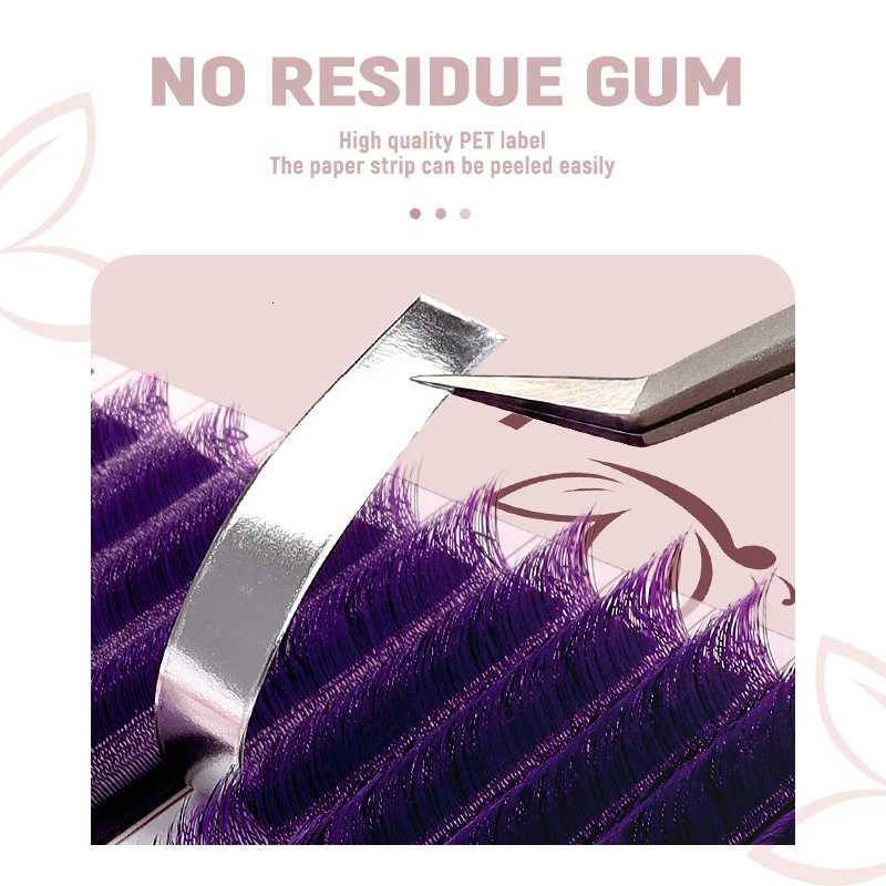 Sakurahana Colorful Spike 3D W Shaped Lashes Three Core Shape Faux Eyelashes Blue Pink Purple Clover Natural Soft False LashesT251223