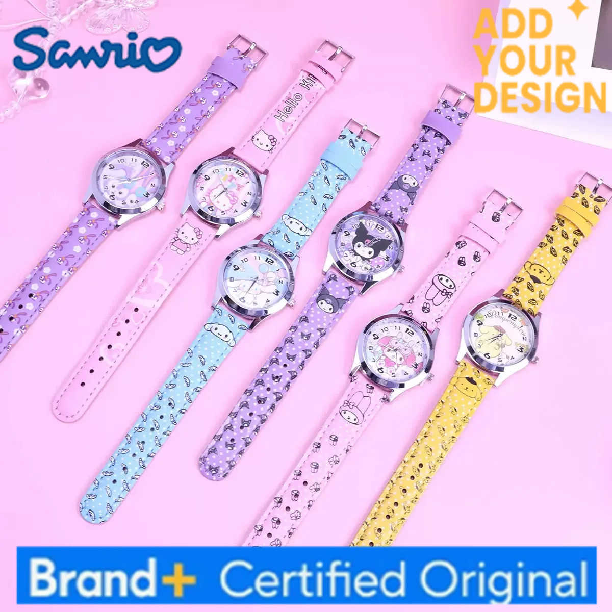 Sanrio Children Watches Kuromi Hello Kitty Silicone Strap Quartz Cartoon Melody WristWatch Girls Children Birthday Gifts H2512231