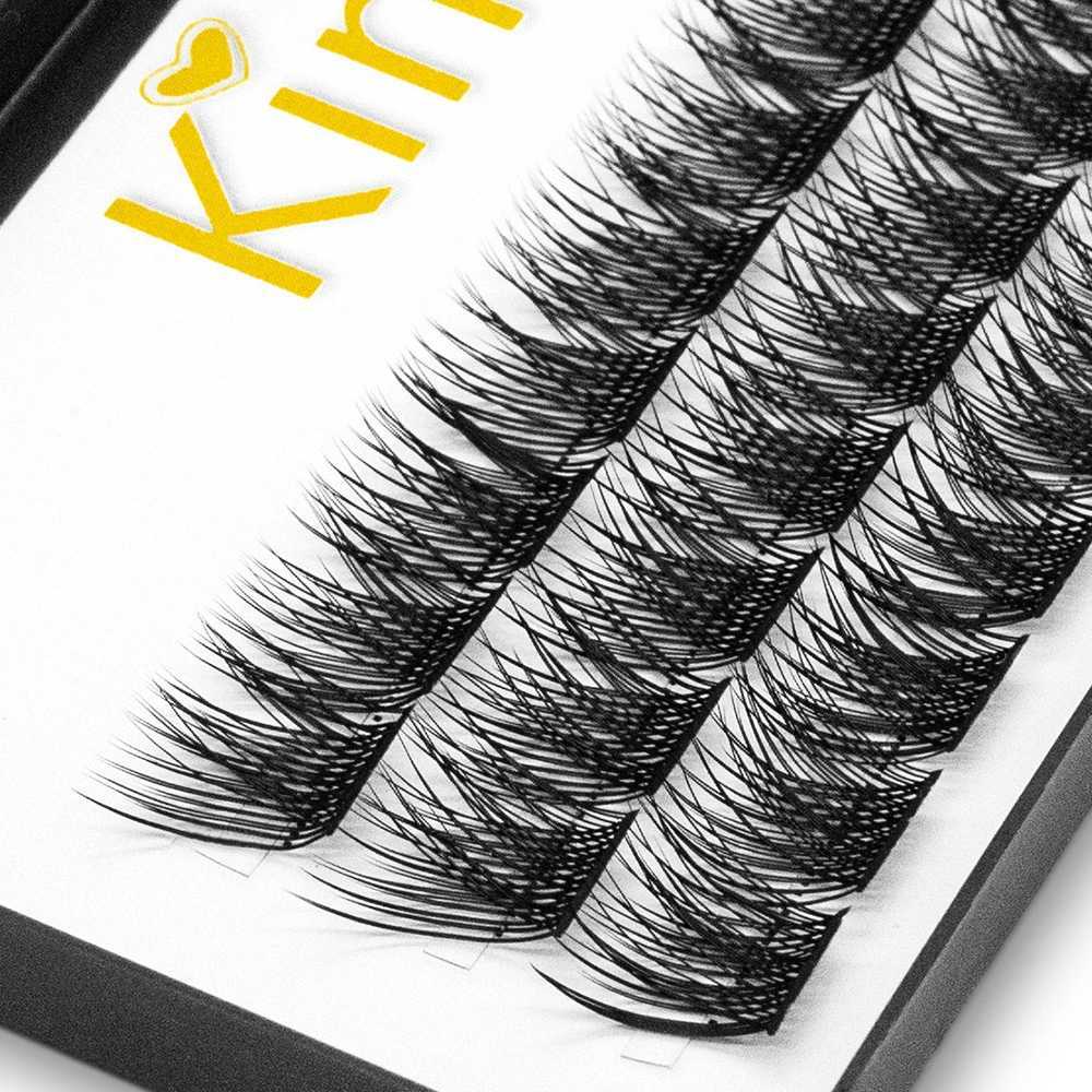 Kimcci 36 Bundles Mink Eyelash Extension Segmented False Bundles Eyelashes Natural 3D Russian Volume Faux Eyelashes IndividualT251223
