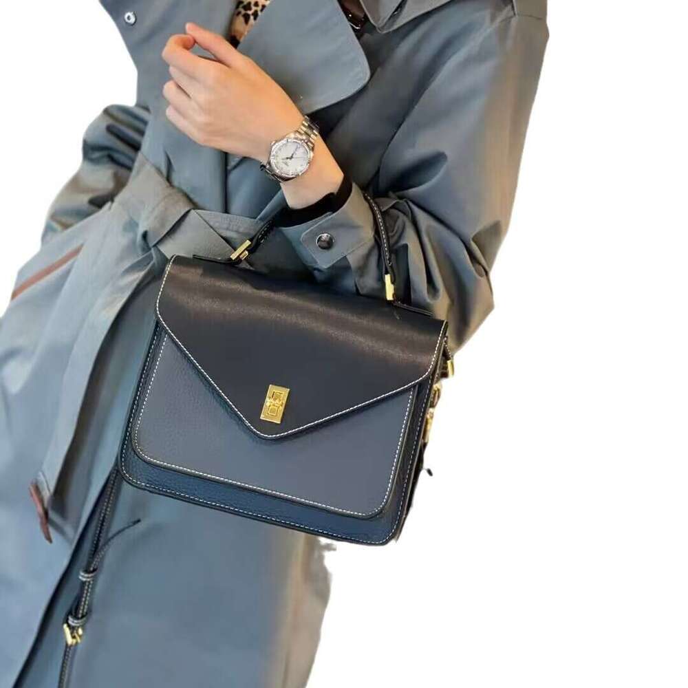 Luxury handbag tote new cross shoulder fashionable versatile single shoulder leather women's hand-held small square bag