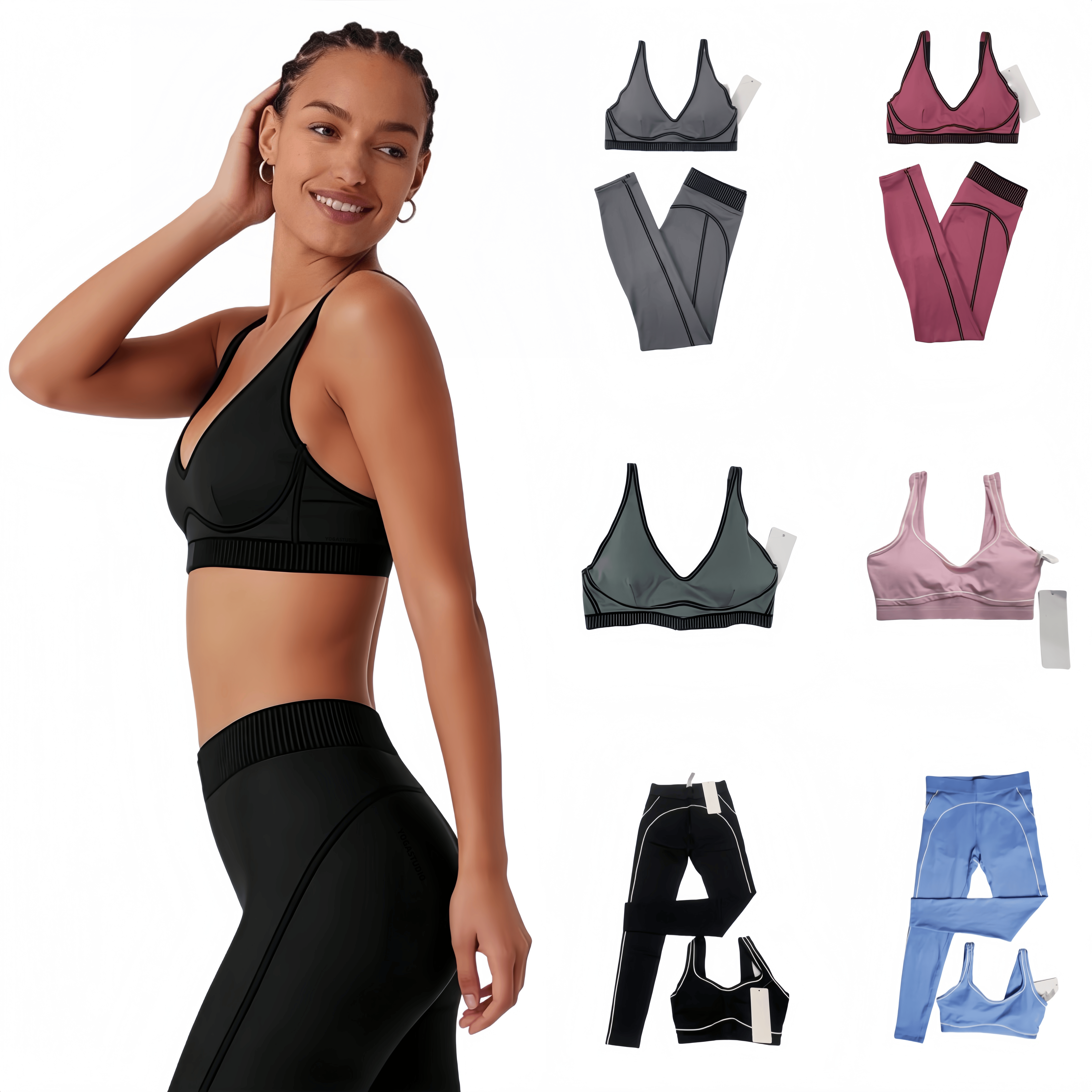 Women Clothes With Cool Flocking Airlift Line Up Bra And Airlift High-Waist 7/8 Line Up Legging Fit Studio Street Lounge Alonessitys Women