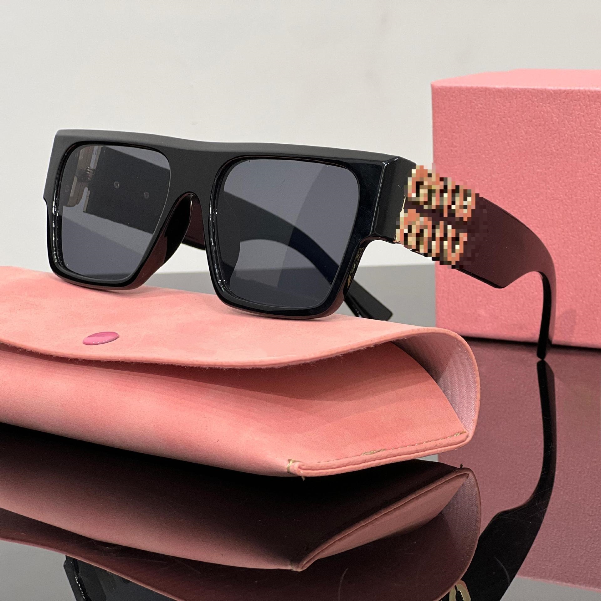 Luxury Designer Sunglasses Women Oversized Classic Square Flat Top Sunglasses Large Black Square Womens Ladies Big UV400