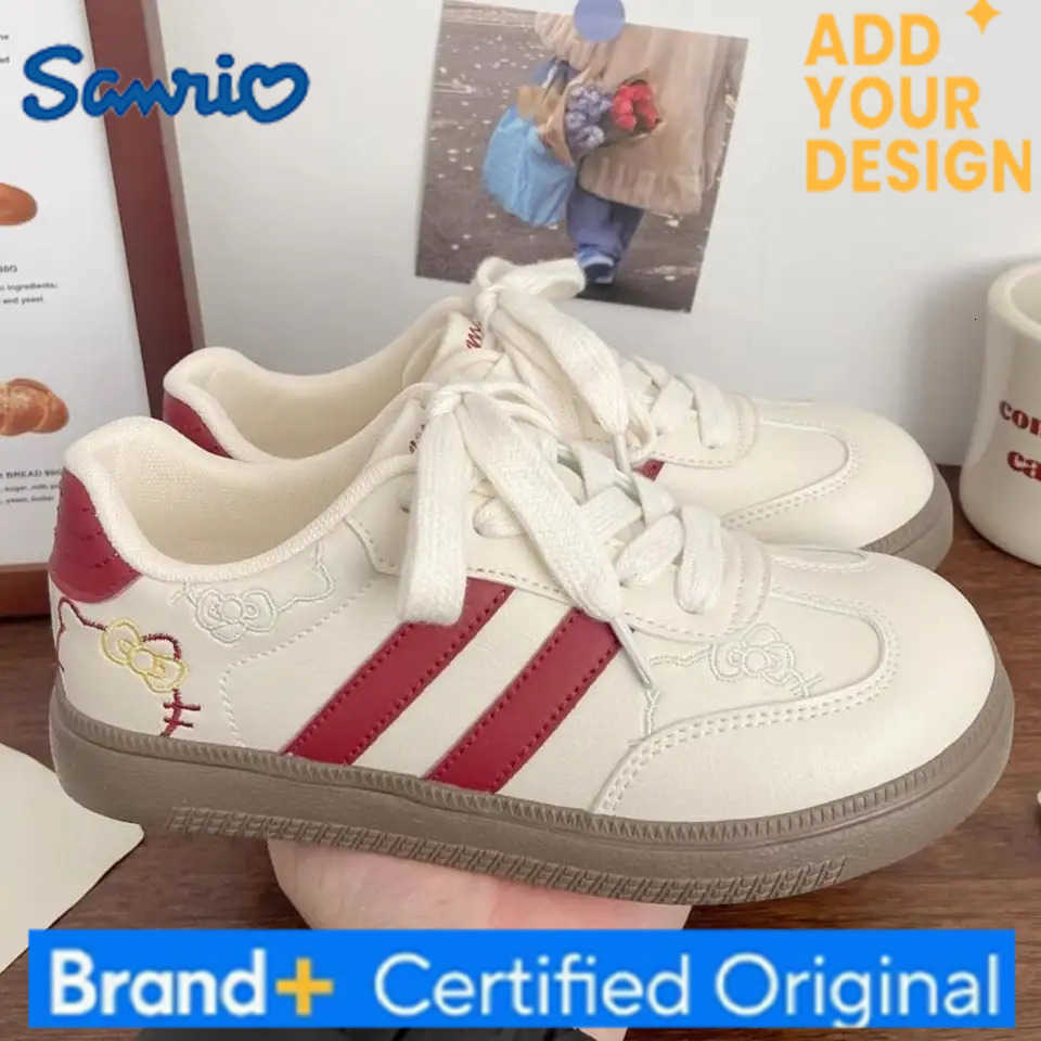 Sanrio 2025 Anime Girls Leisure Shoes Hello Kitty Cute Kawaii Cartoon Embroidery Sports Shoes Cute Thick Soled Shoes Student Shoes H251223