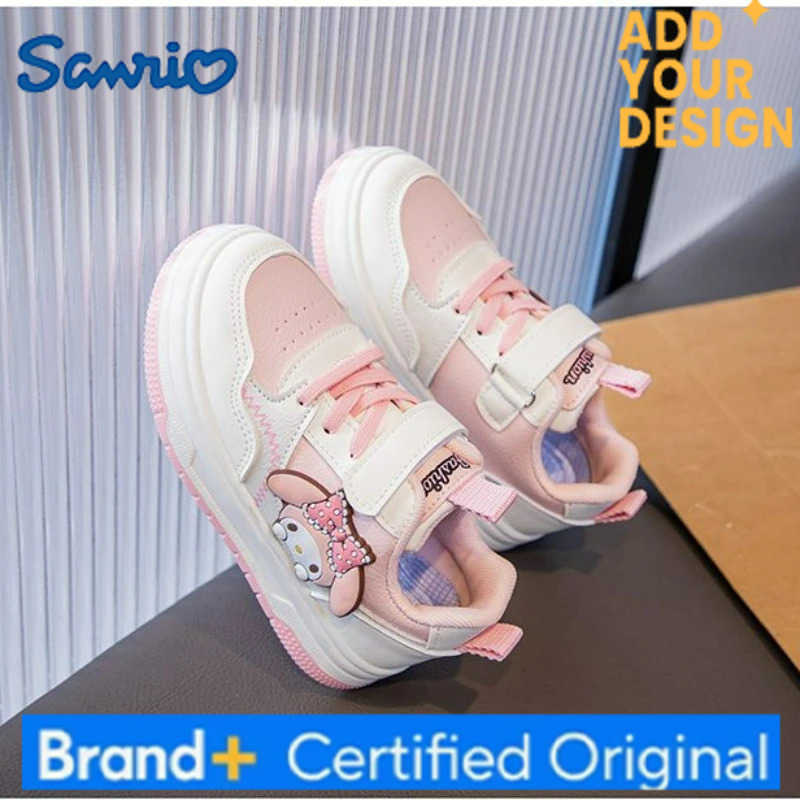 Sanrio KidsCasual Shoes Sneakers Cartoon PU Leather Spring Autumn Sports Shoes For Children Anti-slip Pink Pruple Shoes Size 22-36 H251223