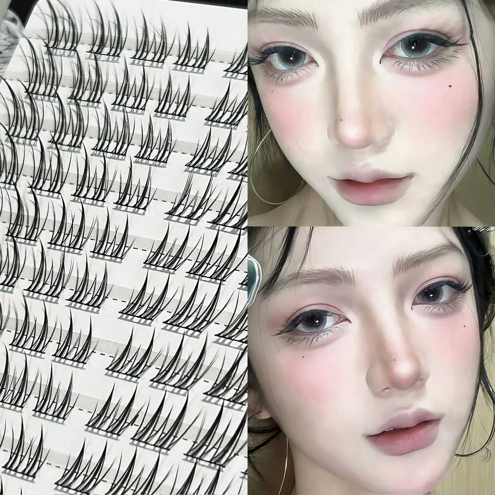 3/6/10 Rows Natural Charming Lashes Y2k Segmented Foxes Eyelash Extension Fluffy Single Clusters False Eyelashes Makeup ToolsT251223