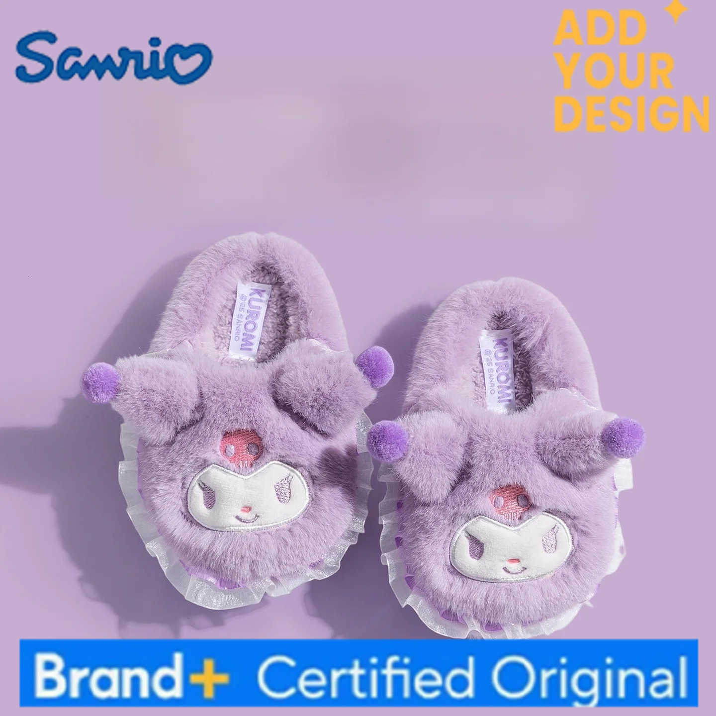 Sanrio Kids Slippers House Shoes Cartoon Cinnamoroll Winter Shoes For Girls Warm Anti-slip Soft Bottom Pink Blue Shoes Size 17cm-25cm H251223