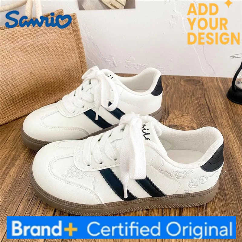 Sanrio Spring Autumn Womens Retro German Training Shoes Cute Cat Embroidery Casual Campus Lightweight Sneakers Girls Fashion Shoes H251223