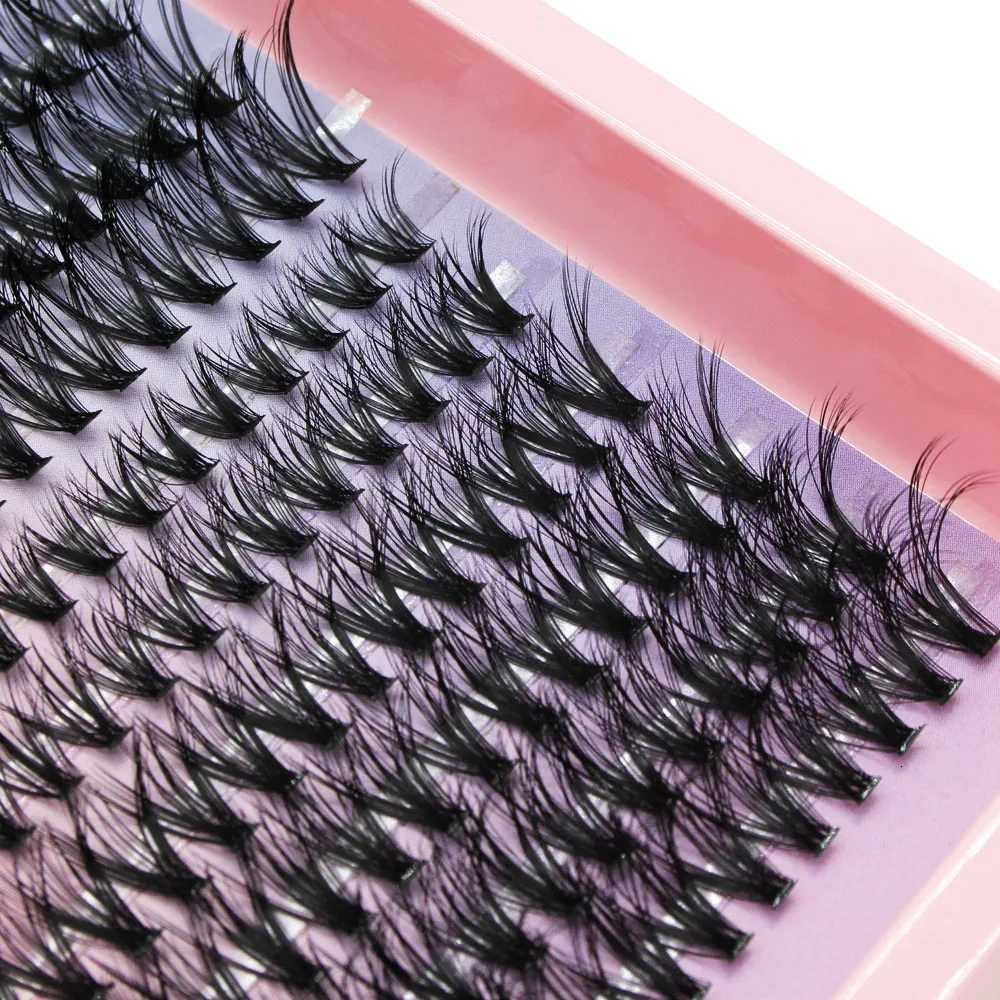 Whole sale Super Bunch New 3D/5D Effect Mix 240 Clusters Lashes 8-16mm Charm Style False Eyelashes Extension Russian VolumeT251223