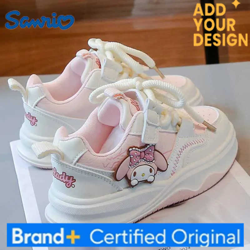 Sanrio Childrens Cute Melody Casual Board Shoes Girls Cartoon Sneakers Spring and Autumn New Kawaii Kuromi Anti Slip Soft Sole Shoes H251223
