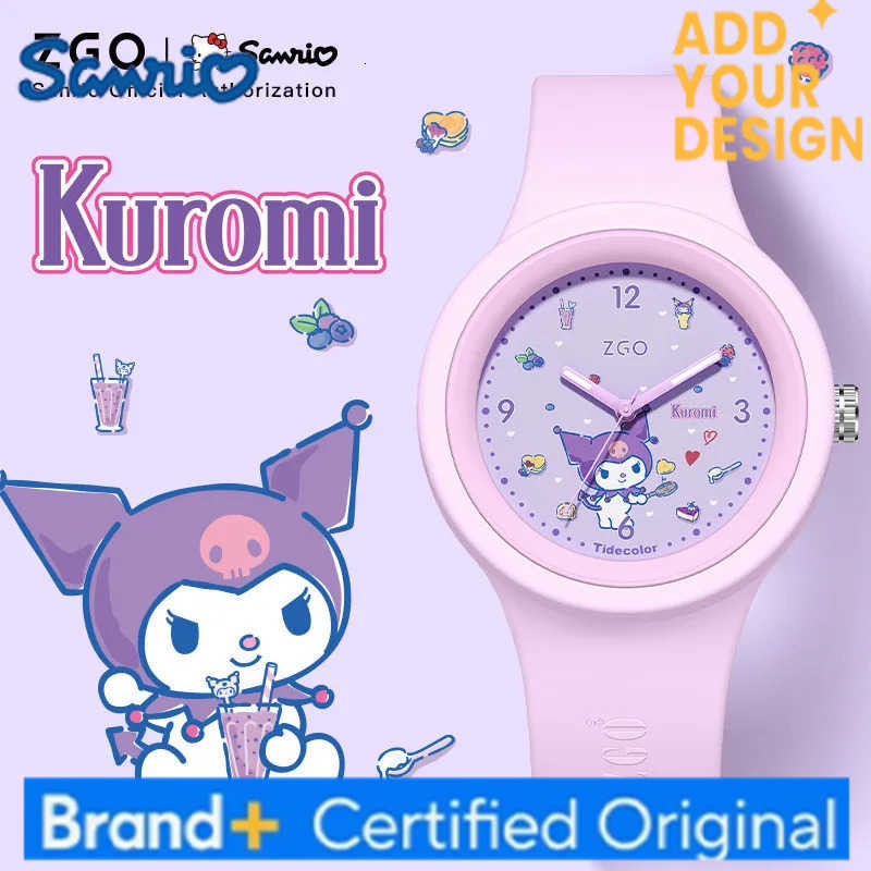 Sanrio Kuromi childrens watch For girls students Luminous silicone strap Waterproof quartz watch 877 H251223