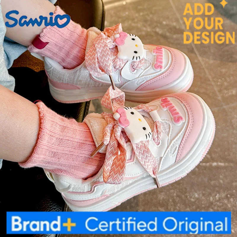 Sanrio 2025 Kawaii Hello Kitty Students Cute Cartoon Sneakers Student Comfortable Running Shoes Non Slip Shoes Birthday Gift For Kids H251223