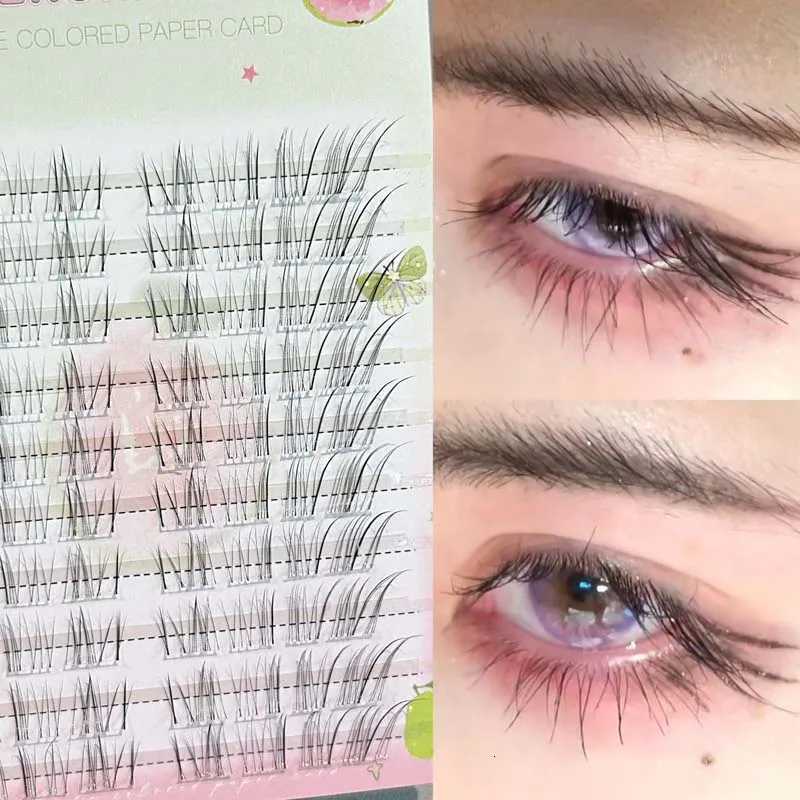 No Need Glue Self-adhesive False Eyelashes Large Capacity Upper Eyelashes Single Cluster Segmented Natura Curling DIY EyelasheT251223