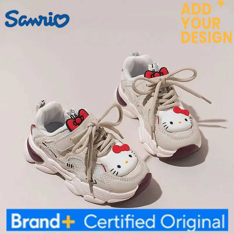 Sanrio Hello Kitty Student Sneakers Girl Spring Autumn Mesh Kawaii Cartoon Fashion Versatile New Casual Children Skate Shoes Hot H251223