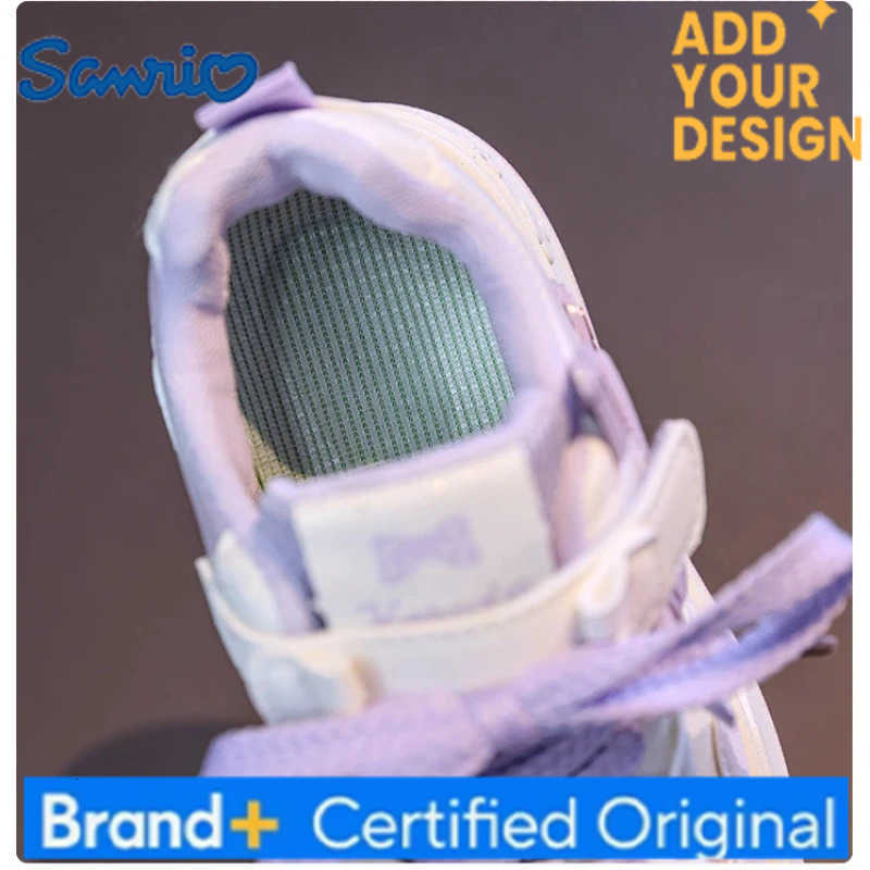 Sanrio Girlss Fashion Sneakers Kids Anti-skid Casual Shoes Cartoon Anime Kuromi Thick Soles Shoes Childrens Board Shoes Size 26-37 H251223