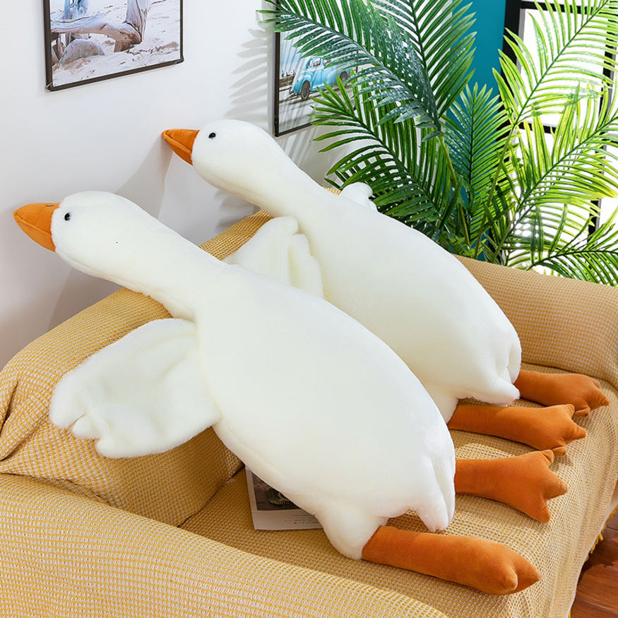 White goose throw pillow doll plush toy figurine Y260128