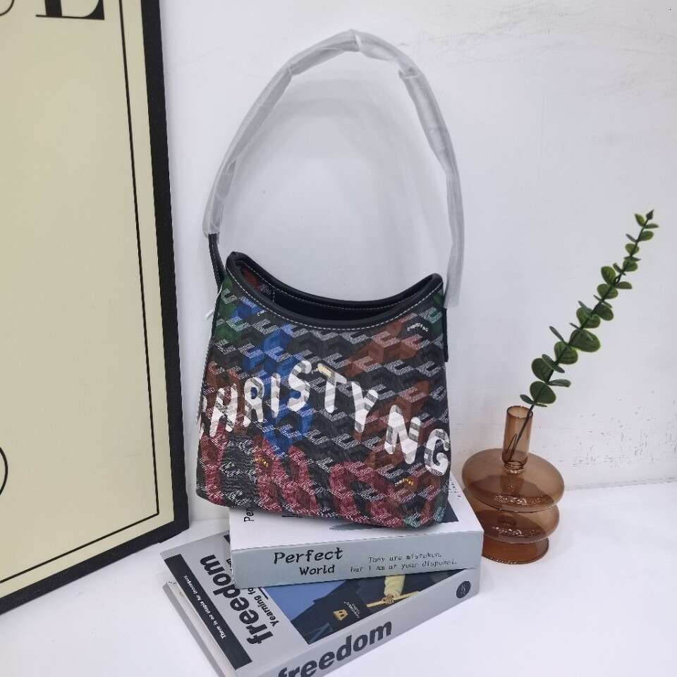 Christy ng Medium Size Printed Single Shoulder Underarm 2025 New Fashion Versatile Handheld Bucket Bag for Women