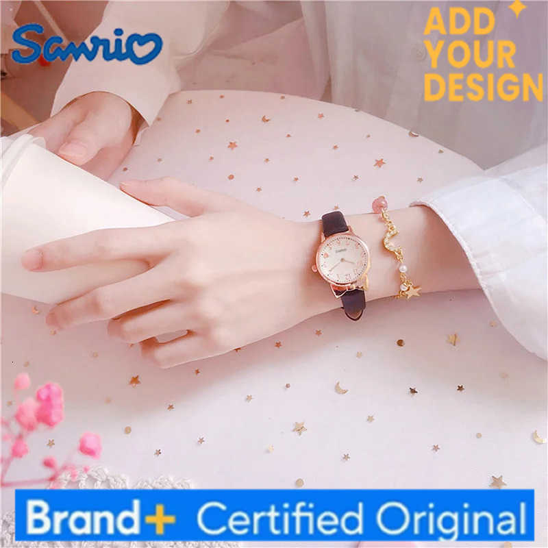 Sanrio New Cute Heart Women Watch Stars Moon Bracelet Sets Rhinestones Child Quartz Watches Ideal Gifts For Kids H251223