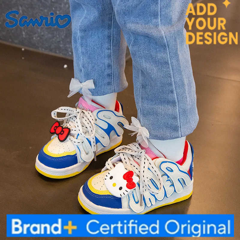 Sanrio Girls Cute Cartoon Hello Kitty Casual Shoes Korean Style Trendy Brand Shoes Boys and Girls Kids All-match Sports Shoes Sneakers H251223
