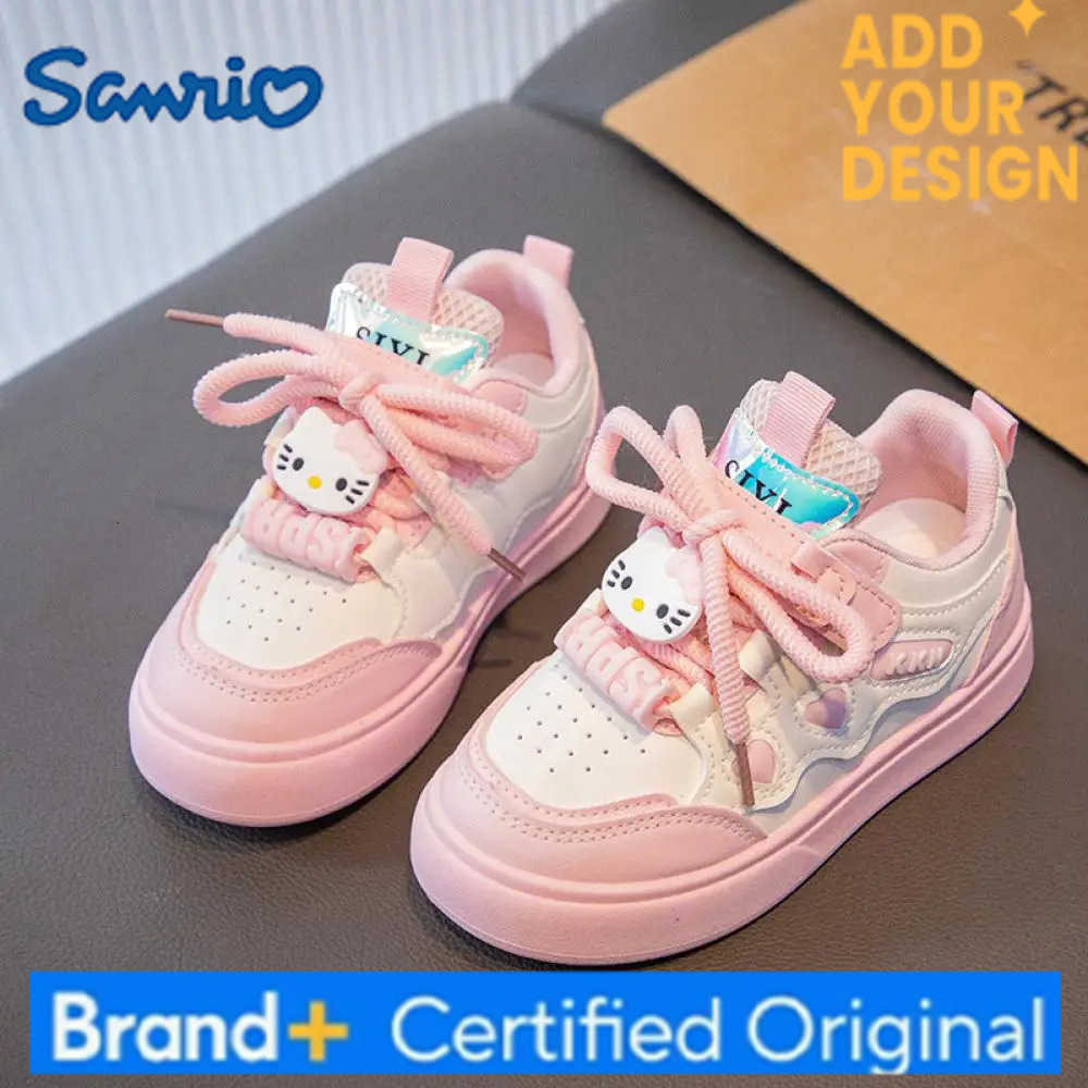 Sanrio Kawaii Hello Kitty Girls Sports Sneakers Cartoon Kids Tennis Leisure Shoes Sanrios Cute Doll Running Shoes Non Slip Breathable H251223