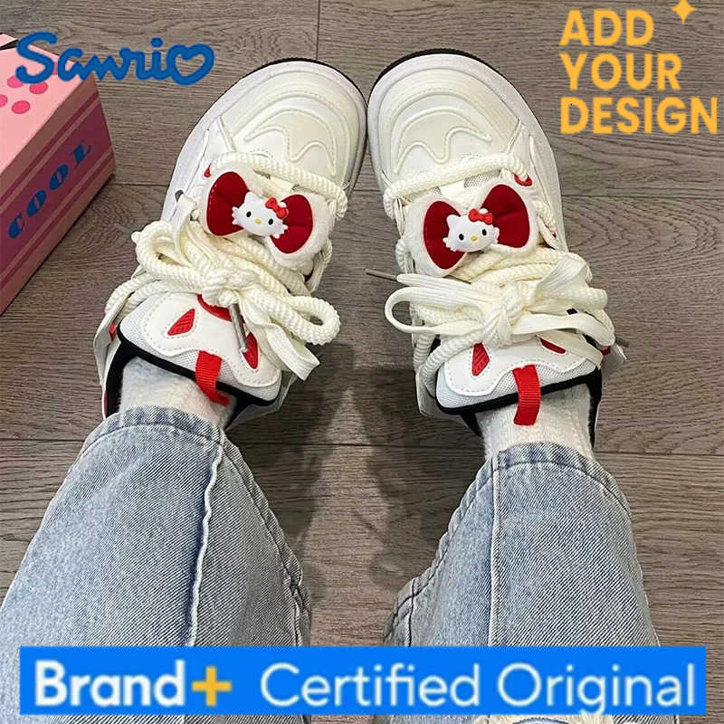 Sanrio Kawaii Hello Kitty Women Sports Shoes Anime Cartoon Cute Fashion Exquisite Ins Style Versatile Students Casual Sneakers H251223