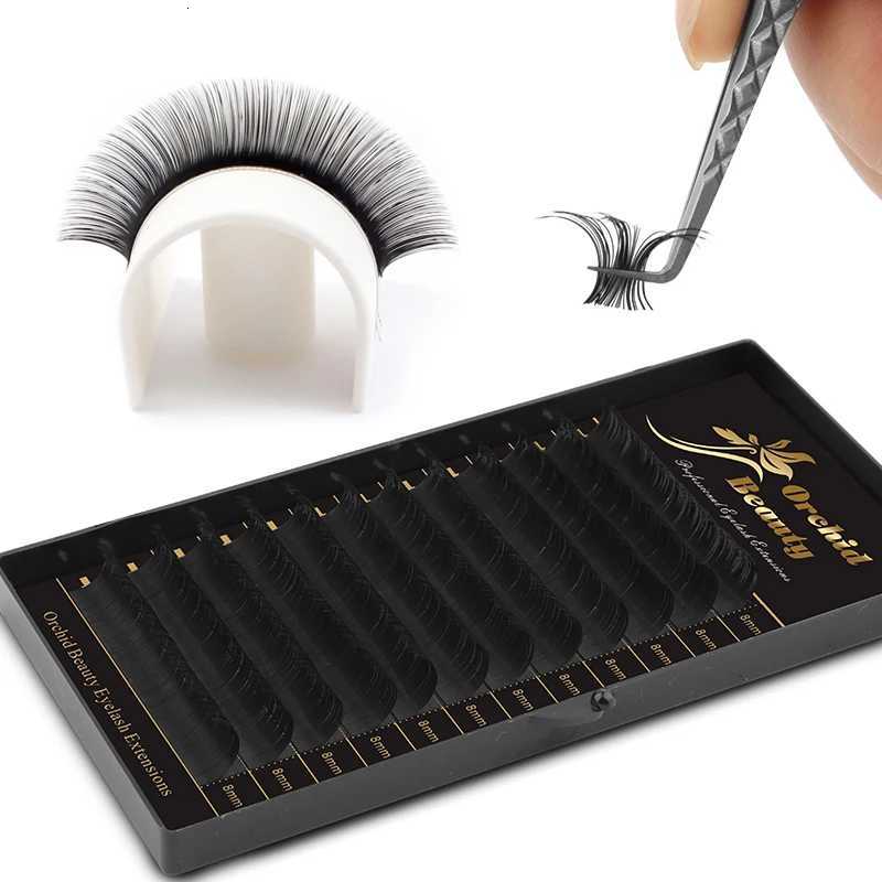 5Case/Lot Orchid Lashes Individual Eyelashes 8-15 mm Mix Premium Fake Mink Eyelash Extension Dark Black false eyelashesT251223