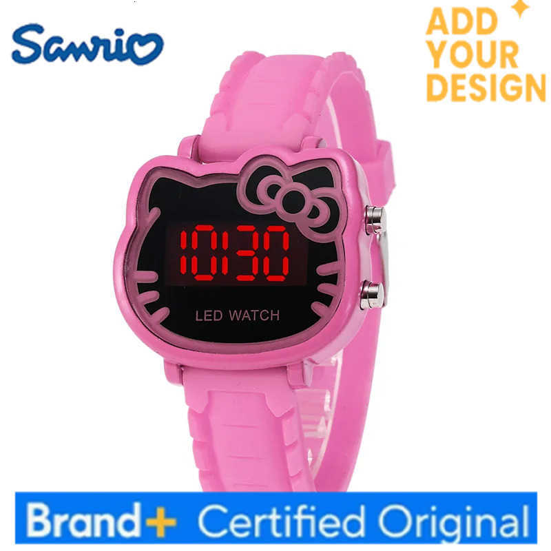 Sanrio New Hello Kitty Cute Cartoon Electronic Watch Child Primary School Students Girls Waterproof Kids Watches Women Gifts H251223