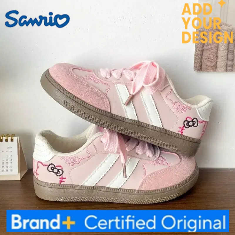 Sanrio Hello Kitty Board Shoes Cute Dopamine Originality Flat Bottomed Low Cut Shoes Fashion Comfortable Wear-resisting Casual Shoes H251223