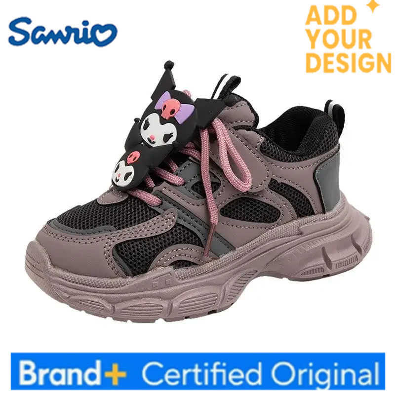 Sanrio Kuromi Girl Shoe Spring Autumn Sanrios New Anime Figure Mesh Cloth Kawaii Cartoon Child Resistant To Dirt Sneakers Breathable H251223
