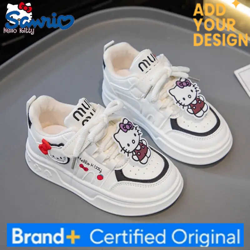Sanrio Anime Hello Kitty Girls Sports Shoes Kawaii Soft Sole Childrens Shoes Cartoon Fashion Comfort Casual Running Shoes Gift H251223