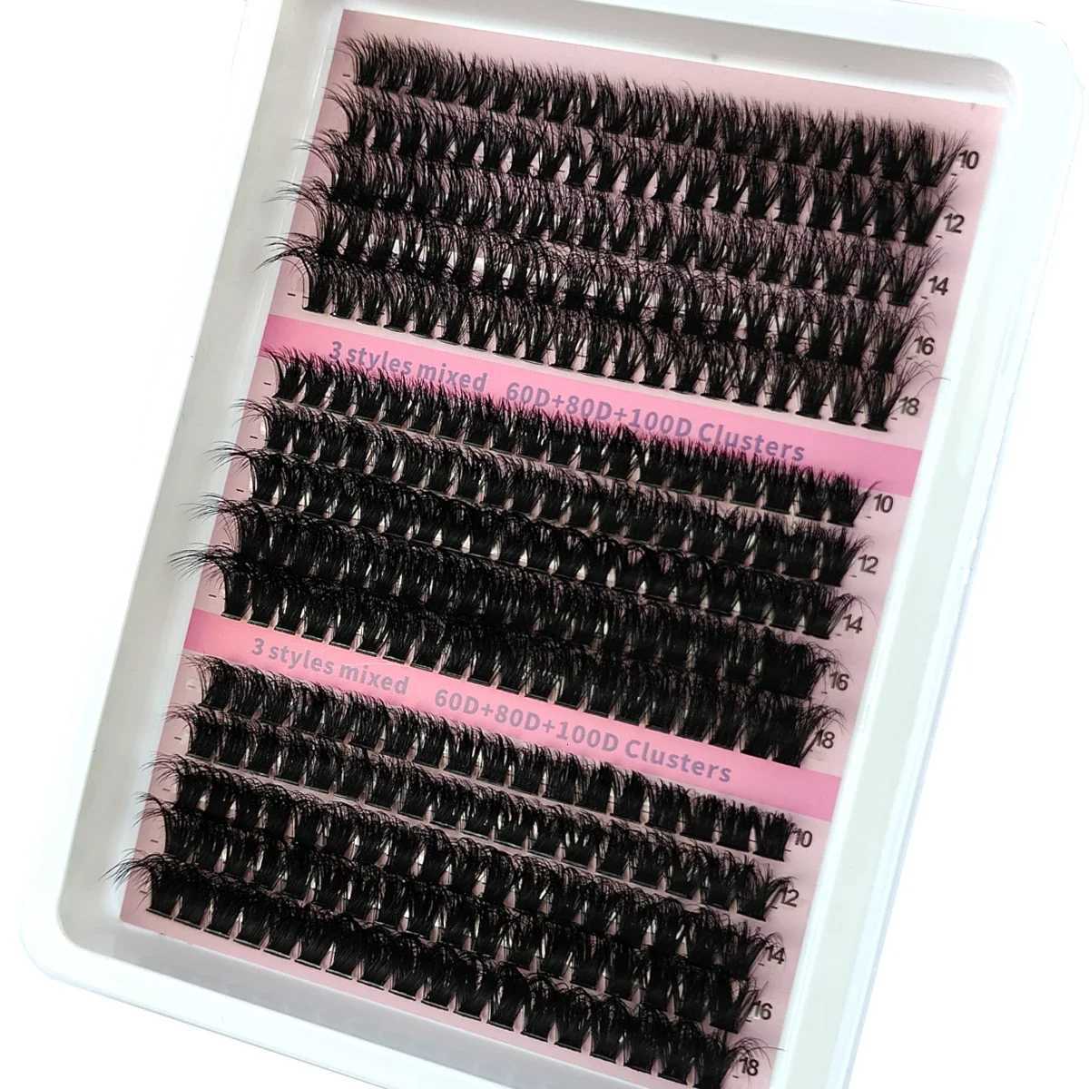 New 15Rows DIY 5D Fluffy Lash Clusters 60D-200D Thick Eyelash Clusters Wispy Individual Lashes 10-20mm Cluster Eyelash ExtensionT251223