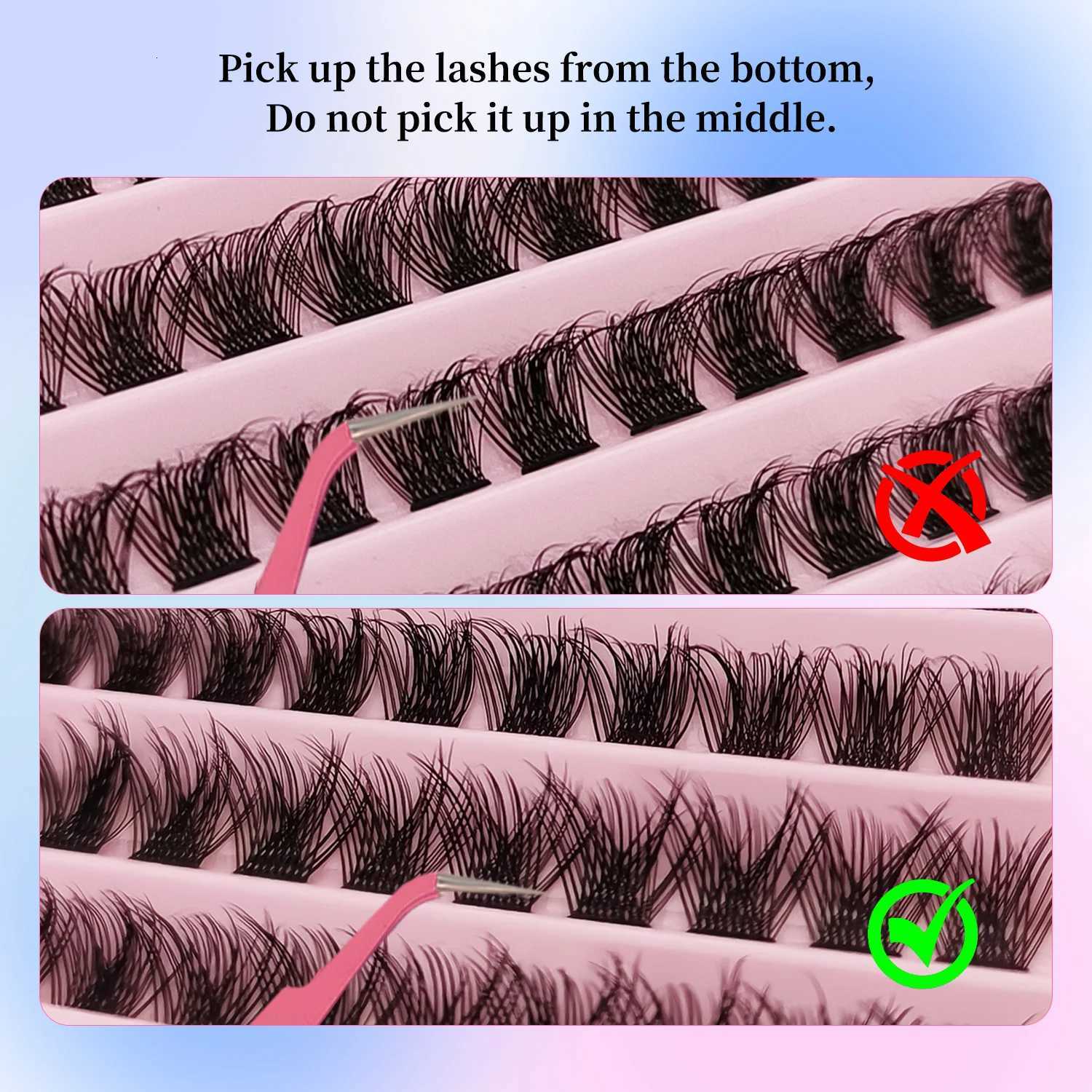 120Pcs Natural Eyelash Cluster Set D Curl 816mm Mixed Length Soft Band Lightweight Reusable False Eyelashes Cat Eye EffectT251223