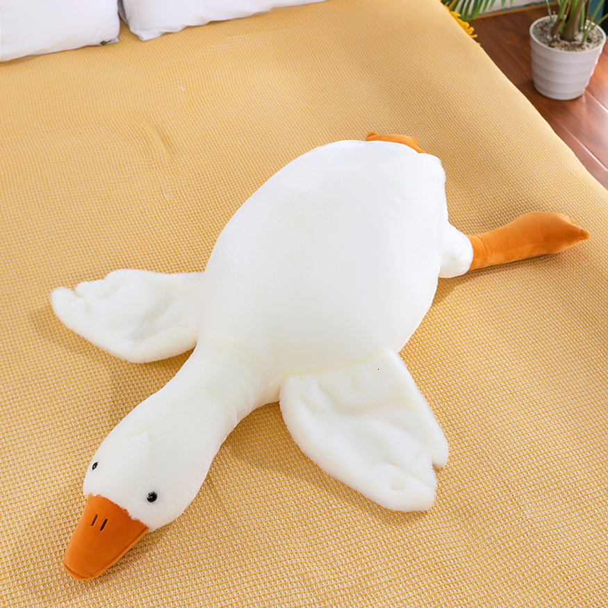 White goose throw pillow doll plush toy figurine Y260128