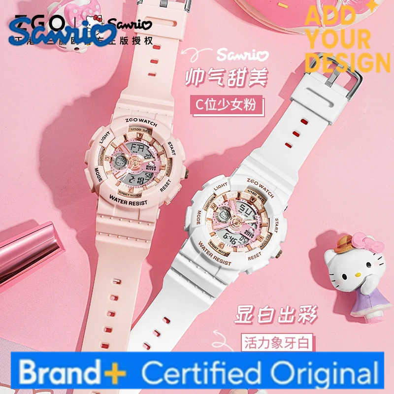 Sanrio Hello Kitty Womens Digital Watch Sports Watch Multi-Function Dual-Display Waterproof Wristwatch Gift 8511 H251223