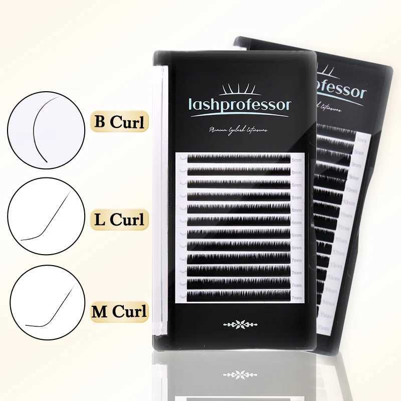 B/L/M Curl False Eyelash Extensions Faux Mink Lash Individual Eyelashes Matte Black 8-15mm Mixed Soft M/L Shape Makeup LashesT251223