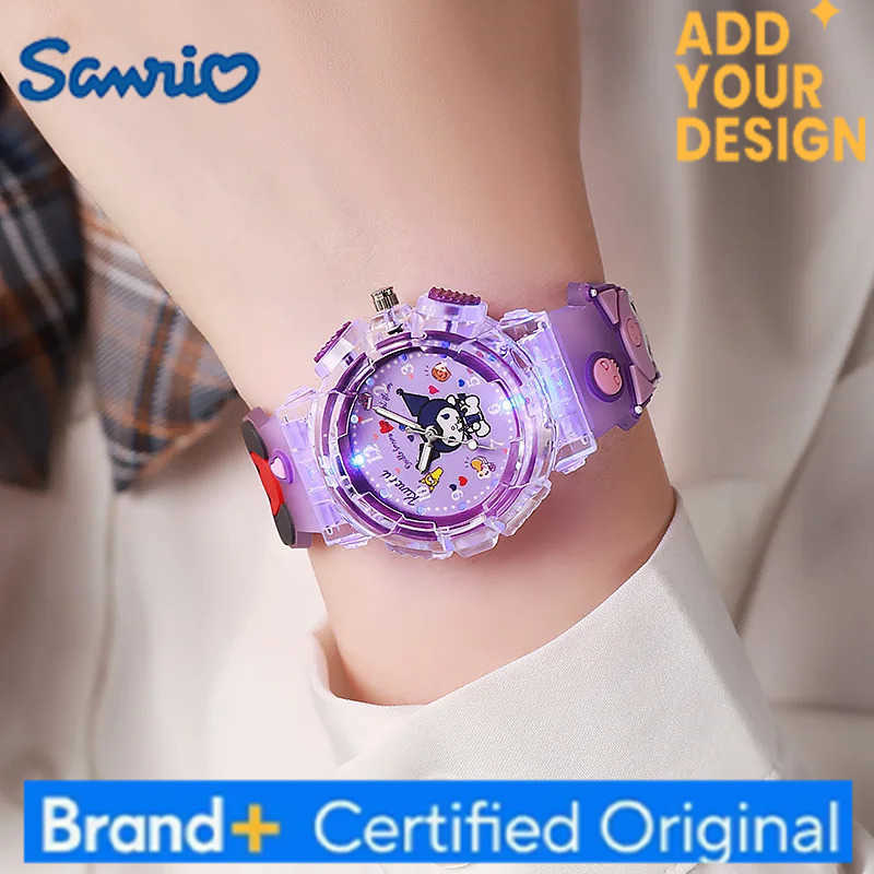 Sanrio Kawaii 3D Pattern Watch Kuromi Luminous Watch Cinnamoroll Melody Childrens Wrist Watch Hello Kitty Boy Girls Watch Gifts H251223