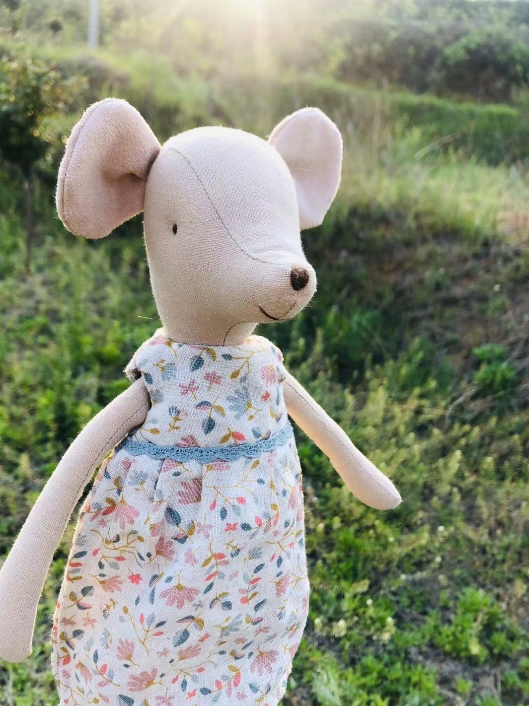 Nordic Mouse Plush Toy Wedding Mouse Cloud Mouse Beach Vacation Mouse Floral Dress Mouse New Tooth Fairy Mouse Soft Cute Plush Toy 241225