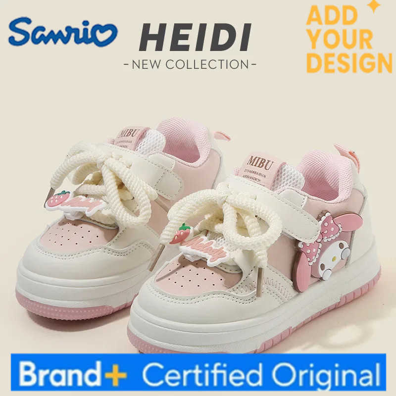 Sanrio KidsCasual Shoes Sneakers Cartoon PU Leather Spring Autumn Sports Shoes For Children Anti-slip Pink Pruple Shoes Size 21-32 H251223