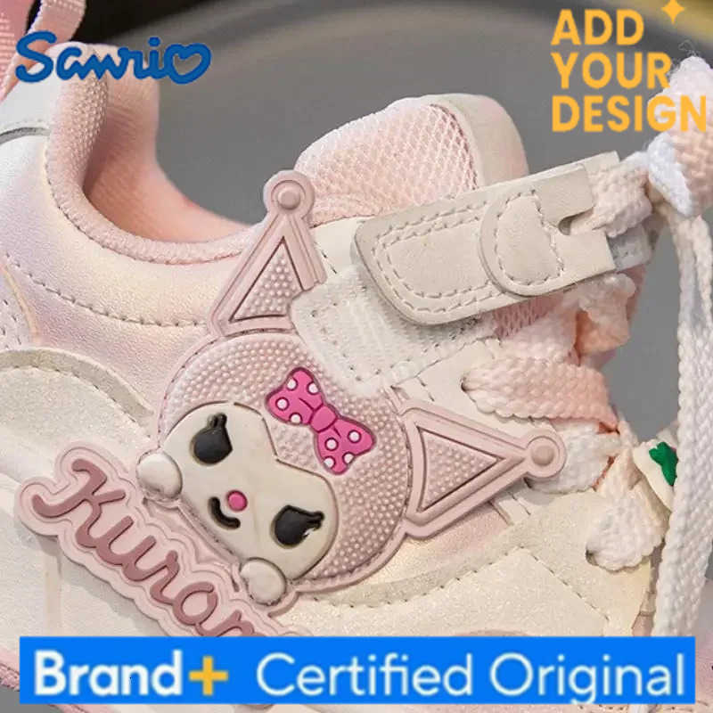 Sanrio Kuromi Cartoon Pattern Childrens Flat Shoes Are Comfortable Color-blocking Versatile Fashionable Anti-slip Casual Shoes H251223