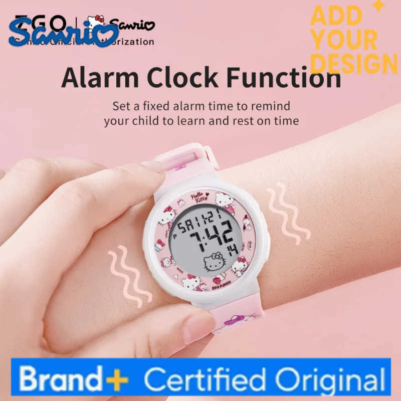 Sanrio Hello Kitty Kids Watch for Girls Cute Electronic Digital Wristwatch Waterproof and Luminous Watch Birthday Gift 8551 H251223