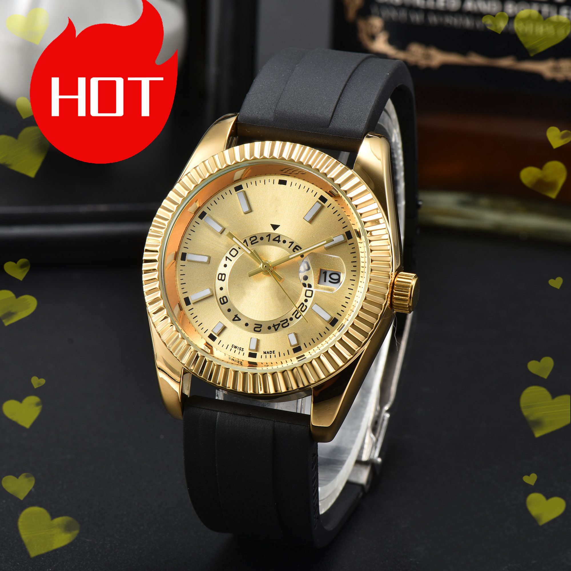Mens women SKY DWELLER Watches Automatic Quartz Movement Stainless Steel Watch womens Wristwatches waterproof Luminous montre de luxe #337