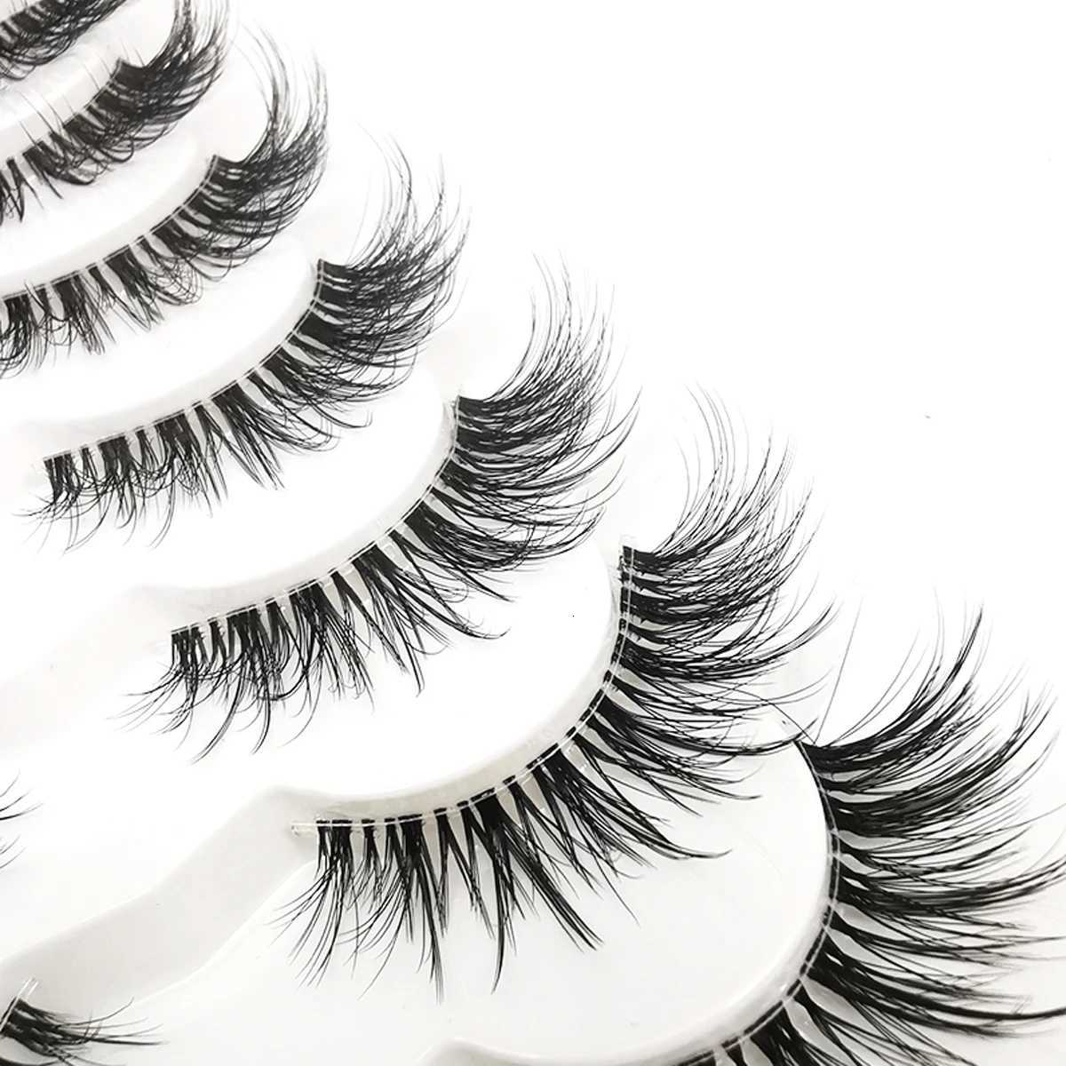 7 pairs of cat eye eyelashes artificial mink eyelashes natural appearance smart mink eyelashes full eyelashesT251223