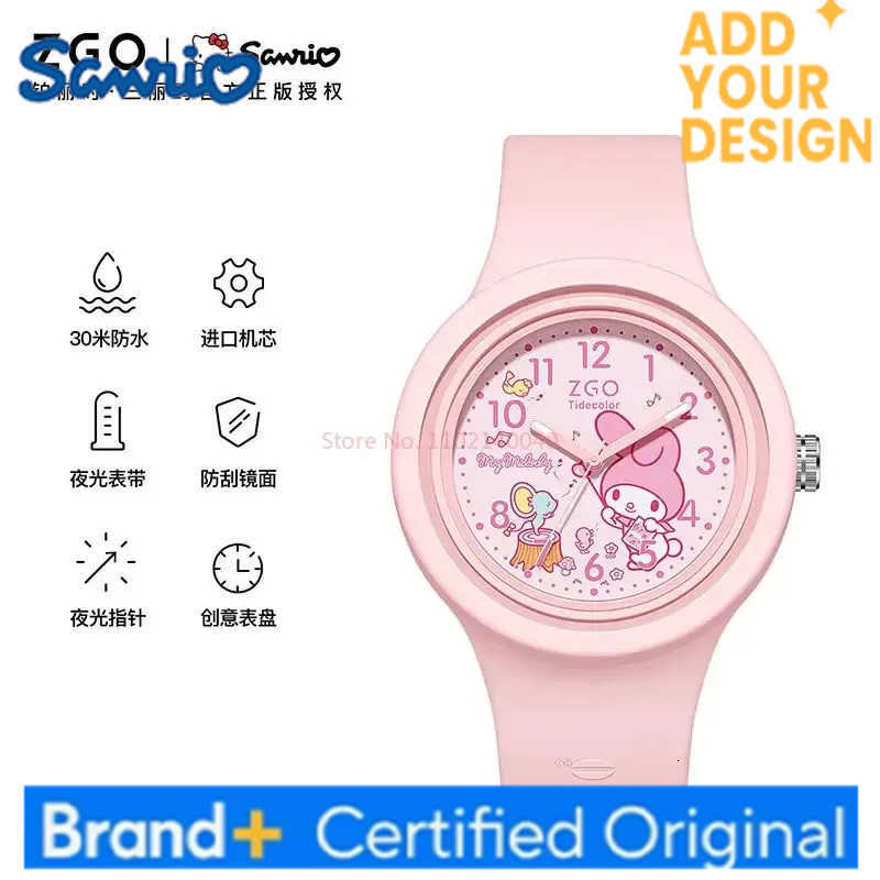 Sanrio Kawaii Cinnamoroll Anime Figure Child Silica Gel Watch Luminous 30m Waterproof Sports Casual Student Birthday Present H251223