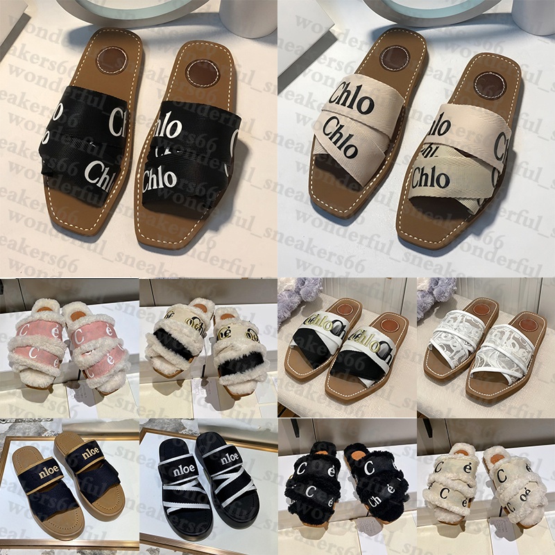 free shipping Designer sandals Woody clogs heels slippers slides clog shoes for mens womens black sandal flats mules sandal Flip Flops