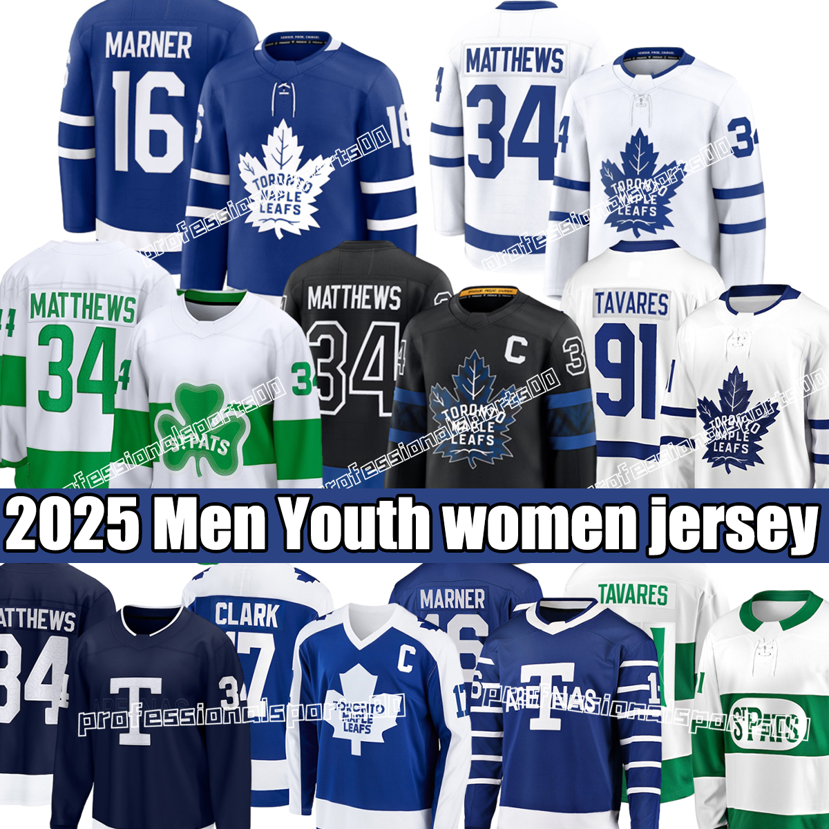 Torontos Maple Leafs Hockey Jersey #34 Auston Matthews Jersey Toronto 16 Mitch Marner #88 William Nylander John Tavares Max Domi jerseys