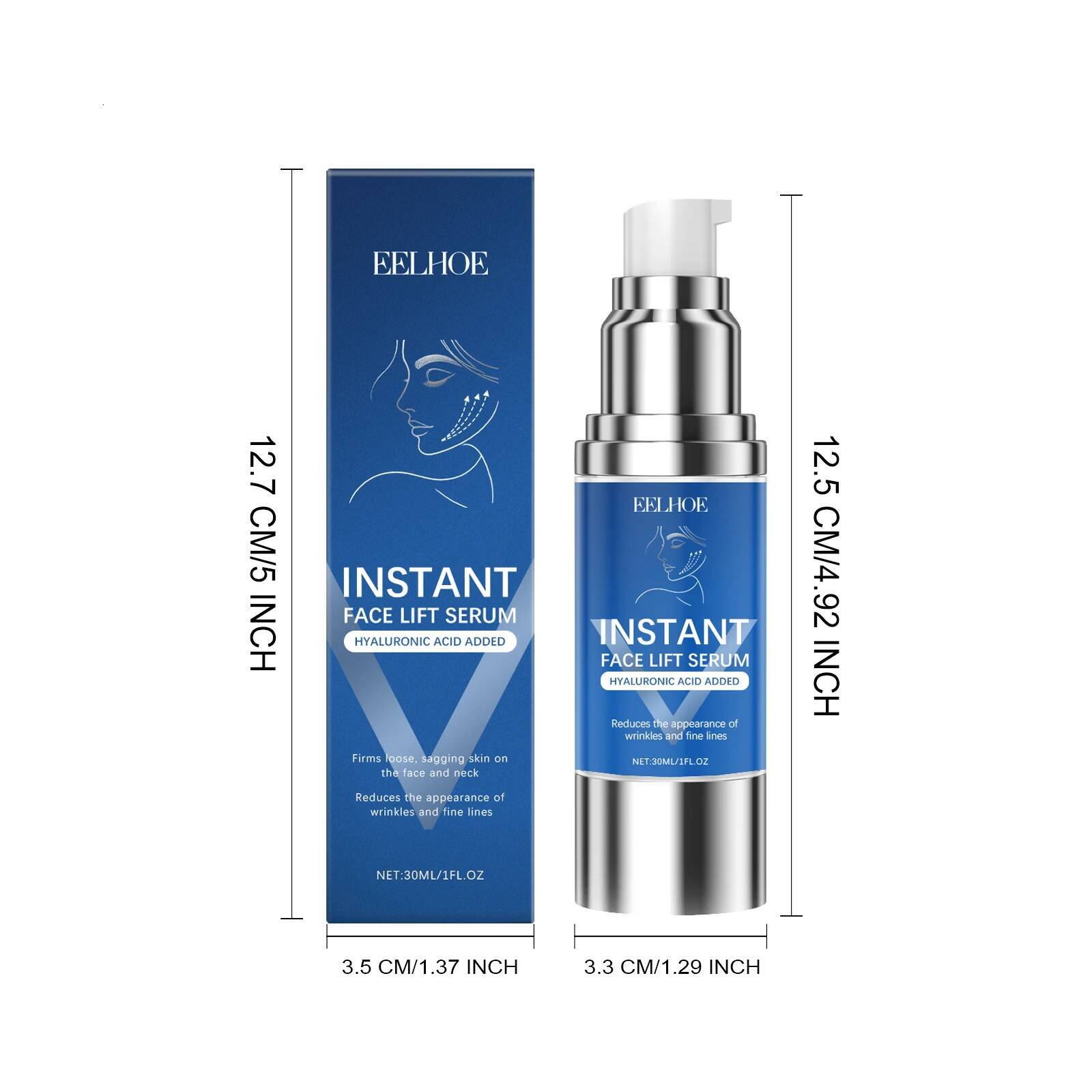 Instant Face Lifting Serum Firming Anti-Wrinkle Deep Moisturizing Brightening Smoothing Fade Fine Lines Tightening Essence