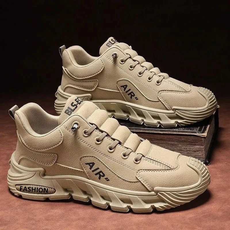 Mens Work Shoes 2025 New Sle Breathable Slip-On Anti-Slip Wear-Resistant Casual Sports Shoes Thick Bottom Labor Protection Z251223