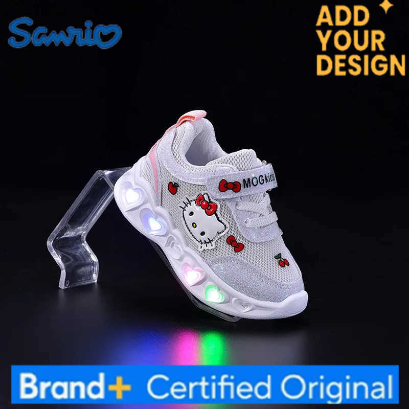 Sanrio Hello Kitty Girls Cute Sports Cartoon Anime Accessories Kids Fashionable Casual Board Childrens Shoes Gift H251223